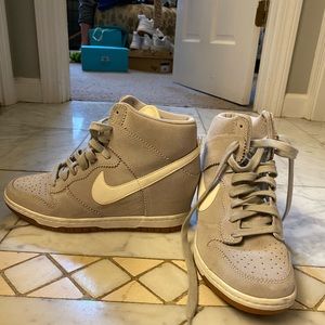 Nike heeled high top sneakers